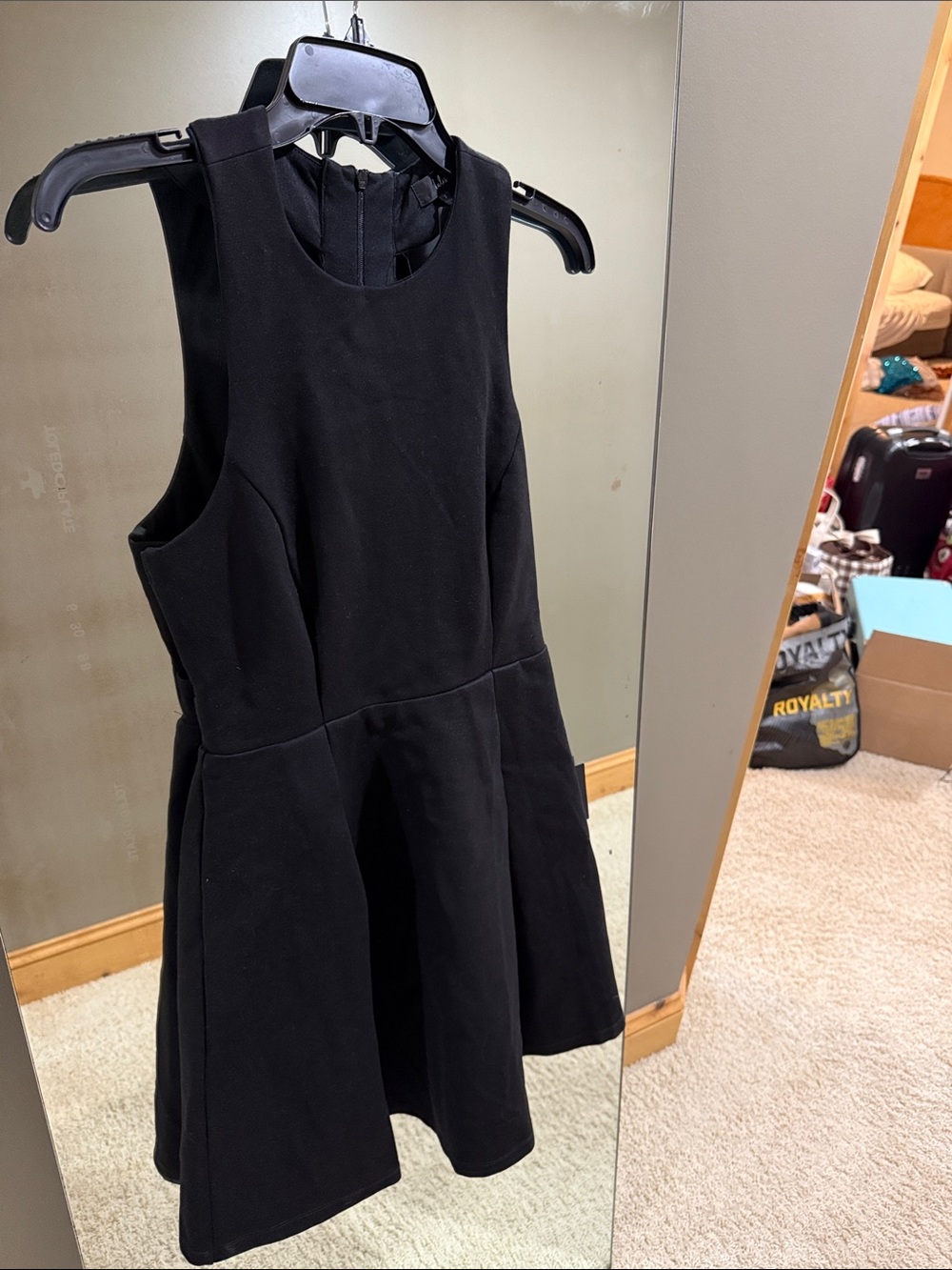 Lulu's Black Sleeveless Fit-and-Flare Dress